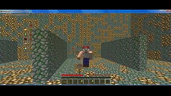 Jogando minecraft